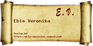 Eble Veronika névjegykártya